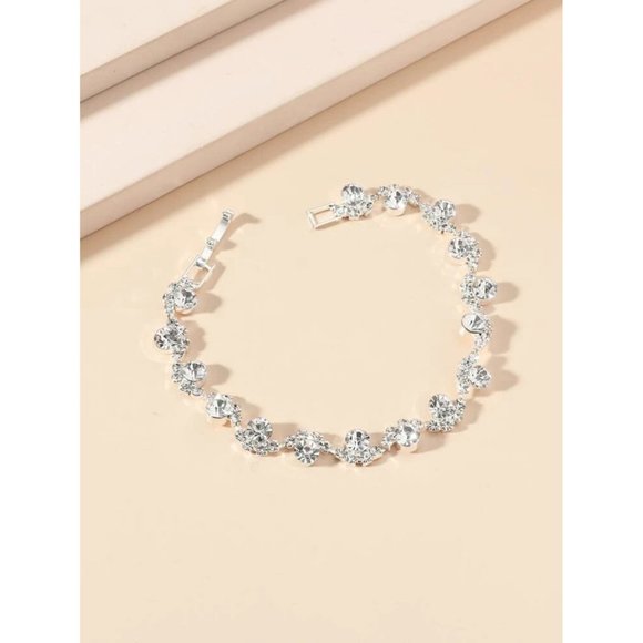 Silver Rhinetone Sparkly Bracelet - Picture 2 of 3